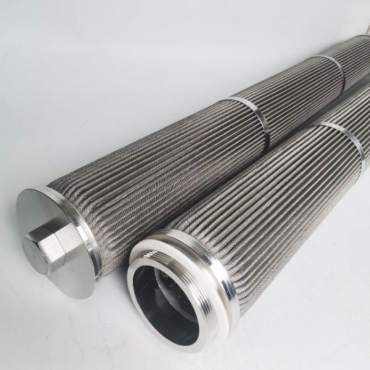 Stainless steel pleated filter cartridges